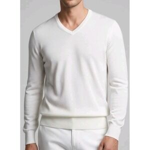 VTG Titleist Collection Sweater Mens XL White V-Neck Preppy Golf USA Embroidered